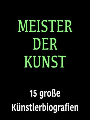cover image of Meister der Kunst